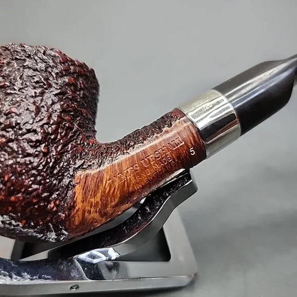 James Upshall Handmade 5 Rusticated Bent Billiard Estate Briar, Pipe Unsmoked [SOLD OUT] - Image 5