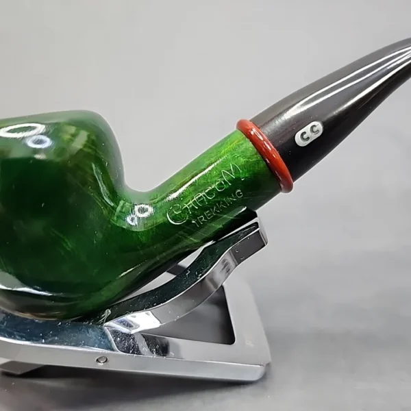 Chacom Green Trekking Smooth Bent Acorn Estate Briar Pipe, Unsmoked [SOLD OUT] - Image 5