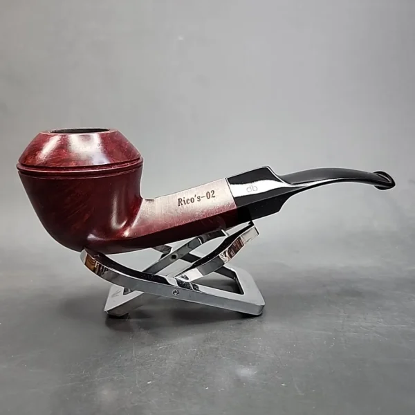 Design Berlin Rico's-02 Smooth Bent Bulldog Estate Briar Pipe, Unsmoked, 9mm - Image 5