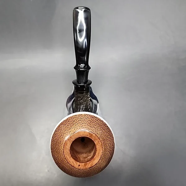 Karim Rusticated Sitter Briar Calabash with Borneo Palm, New [SOLD OUT] - Image 5