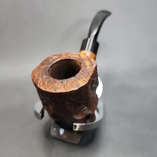 Custombilt Lookalike Rusticated Bent Pot Estate Briar Pipe - Image 5