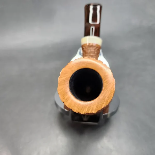 La Biota Rusticated Stack Nosewarmer Handmade Briar Pipe, New [SOLD OUT] - Image 5