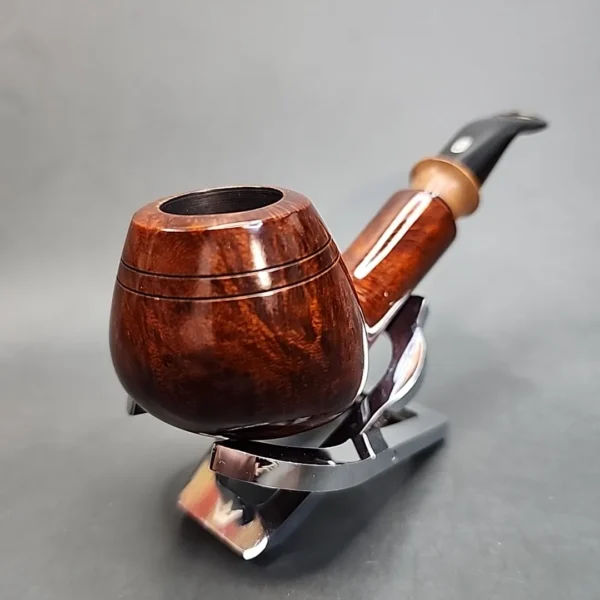 Chacom Safari 3B Smooth Bent Brandy Estate Briar Pipe, Unsmoked - Image 6