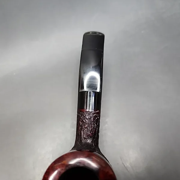 Julius Vesz Hand Cut Grade Rusticated Poker Estate Briar Pipe - Image 6