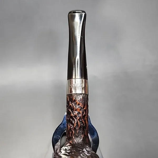 Peterson Donegal Rocky Zippo 106 Rusticated Straight Billiard Estate Briar Pipe - Image 6