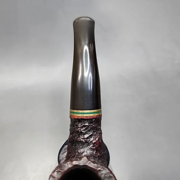 Peterson's Emerald XL90 Rusticated Bent Billiard Estate Briar Pipe [SOLD OUT] - Image 6
