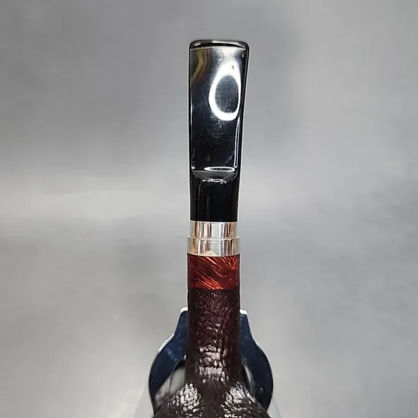 Georg Jensen Handmade Sandblasted Bent Egg Estate Briar Pipe, 9mm [SOLD OUT] - Image 6