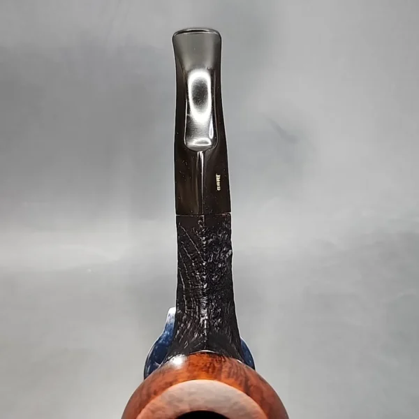 Bari Wiking Handmade Partially Sandblasted Bent Estate Briar Pipe, Unsmoked [SOLD OUT] - Image 7