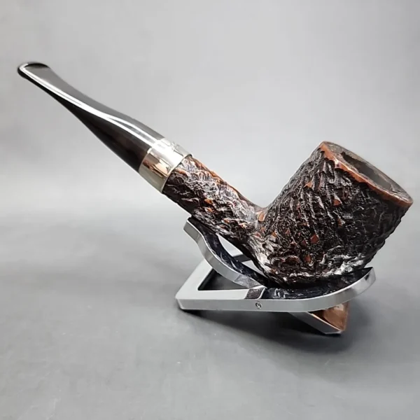 Peterson Donegal Rocky Zippo 106 Rusticated Straight Billiard Estate Briar Pipe - Image 7