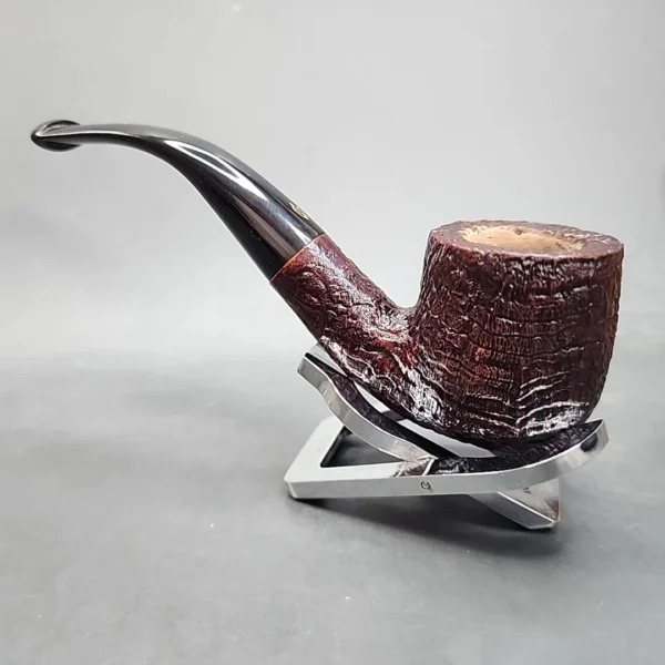 Savinelli Antica 622 KS, Sandblasted Bent Pot Estate Briar Pipe [SOLD OUT] - Image 7