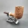 La Biota Rusticated Stack Nosewarmer Handmade Briar Pipe, New [SOLD OUT] - Image 7