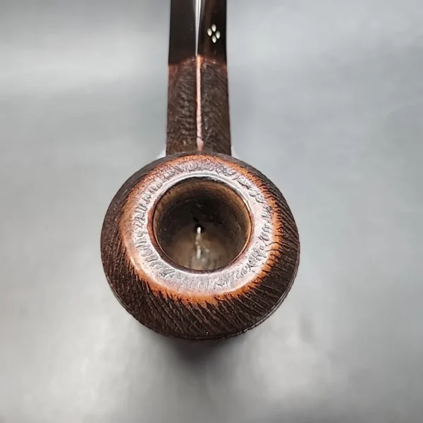 Sasieni Patent King Size Four Dot Rustic Bent Bulldog Estate Briar Pipe, English Estates - Image 7