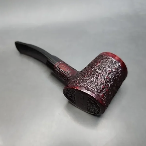 Julius Vesz Hand Cut Grade Rusticated Poker Estate Briar Pipe - Image 8