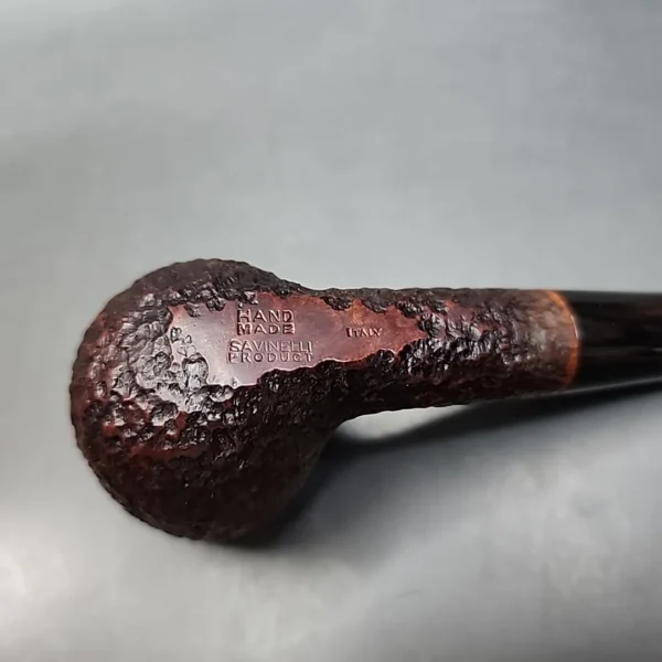 Savinelli Handmade Rusticated Bent Pot Estate Briar Pipe, 6mm [SOLD OUT] - Image 8
