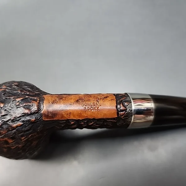 Peterson Donegal Rocky Zippo 106 Rusticated Straight Billiard Estate Briar Pipe - Image 8