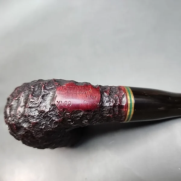 Peterson's Emerald XL90 Rusticated Bent Billiard Estate Briar Pipe [SOLD OUT] - Image 8