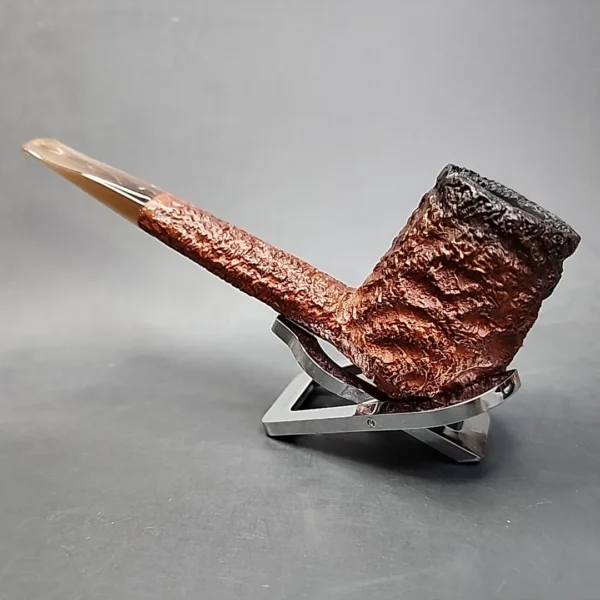 Caminetto Business 119 KS Rusticated Straight Brandy Estate Briar Pipe [SOLD OUT] - Image 8