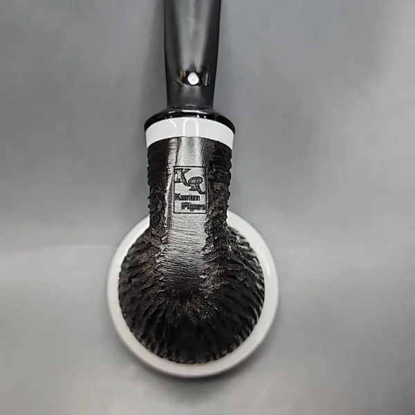 Karim Rusticated Sitter Briar Calabash, New - Image 8