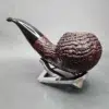 Ryan Alden Ace Sandblasted Bent Author Estate Briar Pipe [SOLD OUT] - Image 8