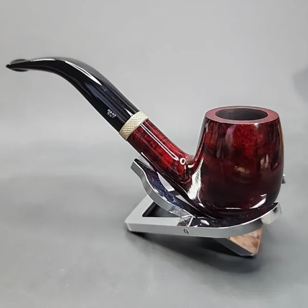 Chacom Silver Line 42, Smooth Bent Billiard Estate Briar Pipe, Unsmoked - Image 8