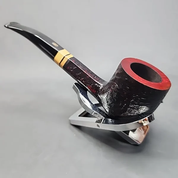 Chacom Hexagone 124 Sandblasted Bent Billiard Estate Briar Pipe, Unsmoked [SOLD OUT] - Image 8