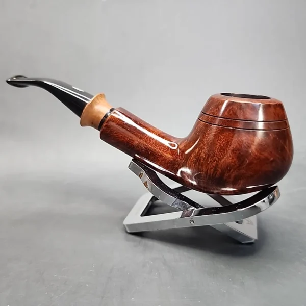Chacom Safari 3B Smooth Bent Brandy Estate Briar Pipe, Unsmoked - Image 9