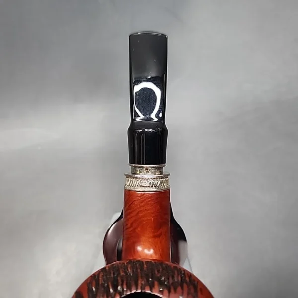 Vauen by Barontini 415 Partially Rusticated Bent Dublin Estate Briar Pipe, Unsmoked, 9mm [SOLD OUT] - Image 9
