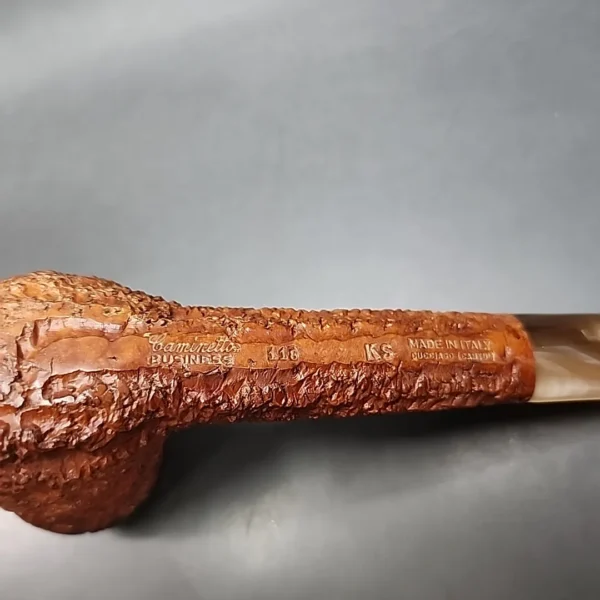 Caminetto Business 119 KS Rusticated Straight Brandy Estate Briar Pipe [SOLD OUT] - Image 9