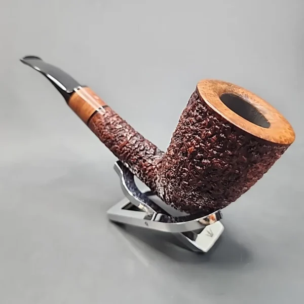 Ser Jacopo R1 Rusticated Bent Dublin Estate Briar Pipe - Image 9