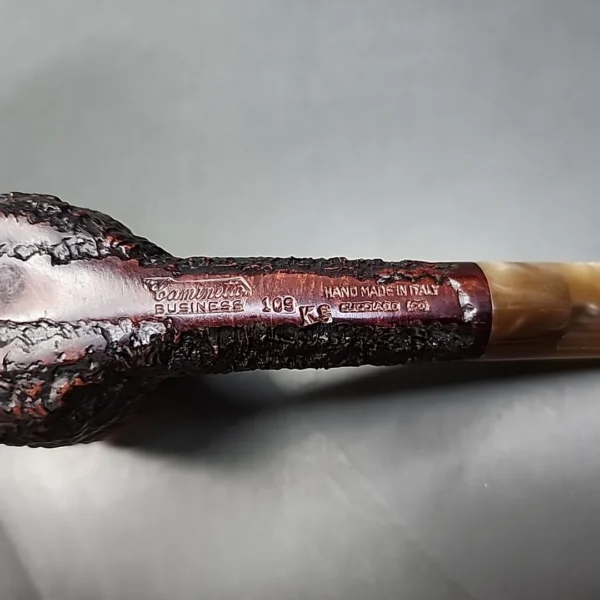 Caminetto Business 109 KS Rusticated Straight Brandy Estate Briar Pipe [SOLD OUT] - Image 9