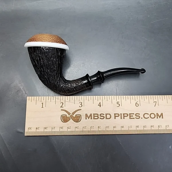 Karim Rusticated Sitter Briar Calabash with Borneo Palm, New [SOLD OUT] - Image 9