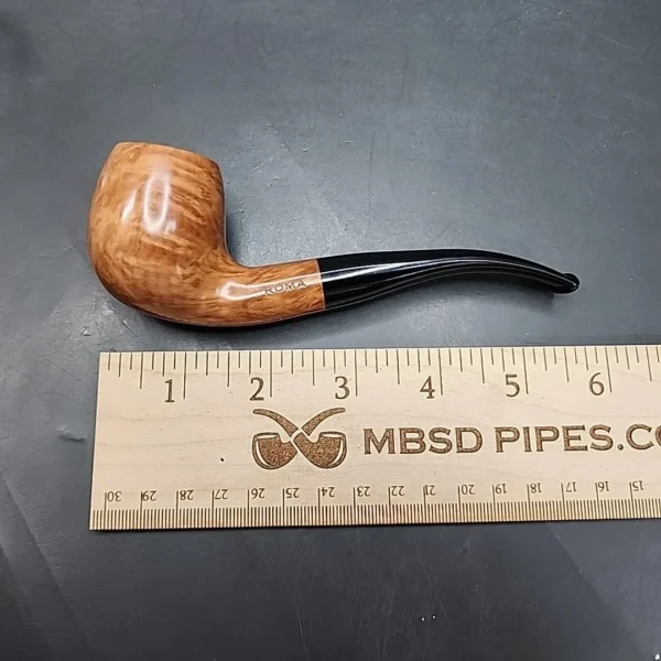 Roma Smooth Bent Apple Estate Briar Pipe, Unsmoked [SOLD OUT] - Image 9