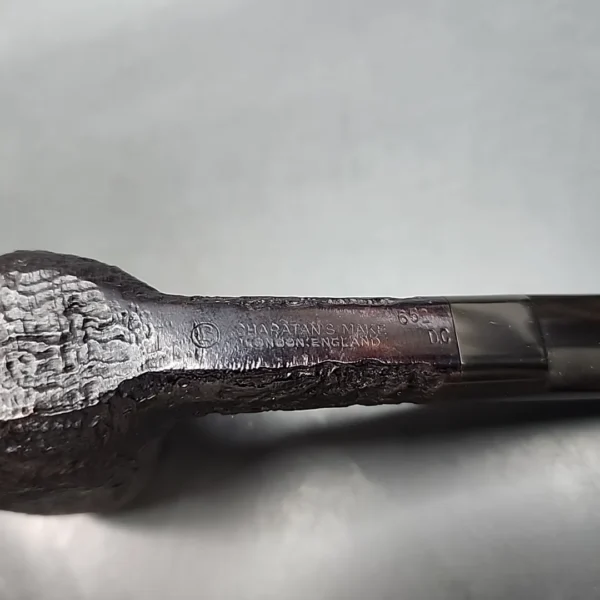 Charatans Make 652 DC Sandblasted Panel Estate Briar Pipe, Lane Era - Image 9