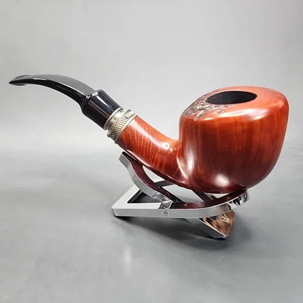 Vauen by Barontini 415 Partially Rusticated Bent Dublin Estate Briar Pipe, Unsmoked, 9mm [SOLD OUT] - Image 10