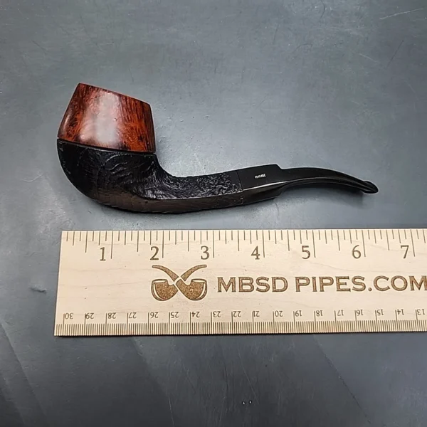 Bari Wiking Handmade Partially Sandblasted Bent Estate Briar Pipe, Unsmoked [SOLD OUT] - Image 10