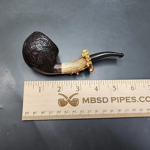 La Biota Sandblasted Bent Apple Handmade Briar Pipe, New - Image 10