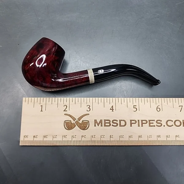 Chacom Silver Line 42, Smooth Bent Billiard Estate Briar Pipe, Unsmoked - Image 10