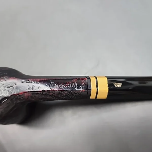 Chacom Hexagone 124 Sandblasted Bent Billiard Estate Briar Pipe, Unsmoked [SOLD OUT] - Image 10