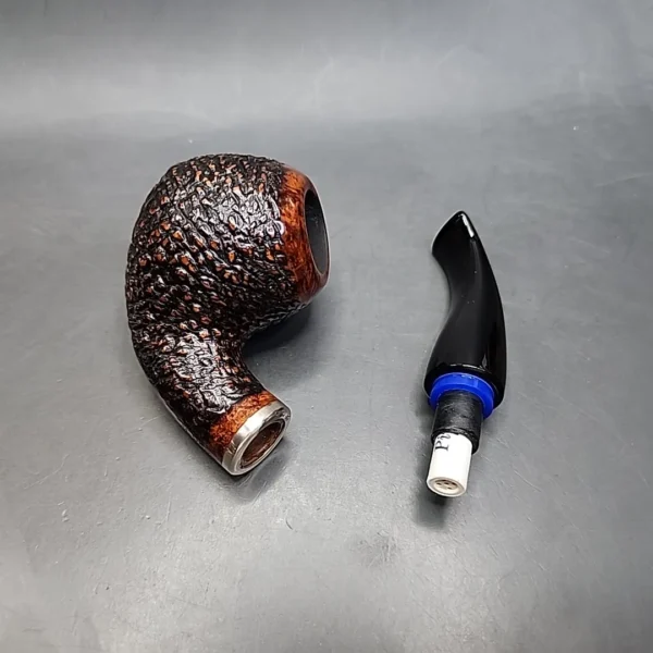 Vauen McRooty 415 Rusticated Bent Apple Estate Briar Pipe, Unsmoked, 9mm [SOLD OUT] - Image 11
