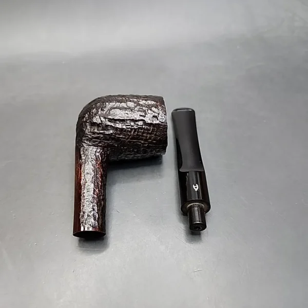 Astleys of London Rusticated Saddle Billiard Estate Briar Pipe, English Estates - Image 11