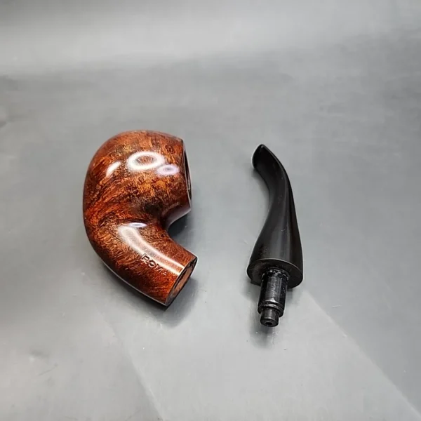 Roma Smooth Bent Estate Briar Pipe Unsmoked, 9mm, Adapter - Image 11