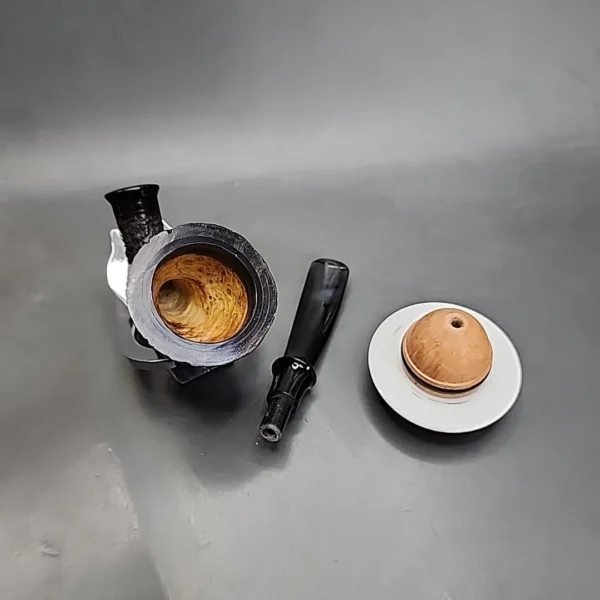 Karim Rusticated Sitter Briar Calabash with Borneo Palm, New [SOLD OUT] - Image 11
