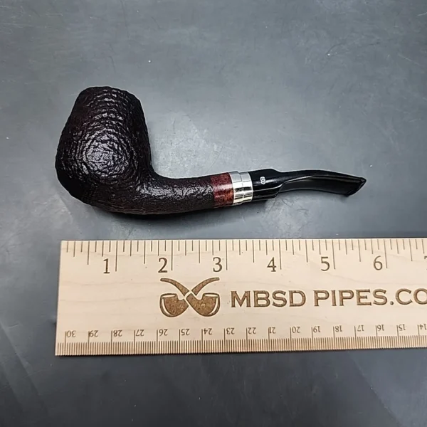 Georg Jensen Handmade Sandblasted Bent Egg Estate Briar Pipe, 9mm [SOLD OUT] - Image 11