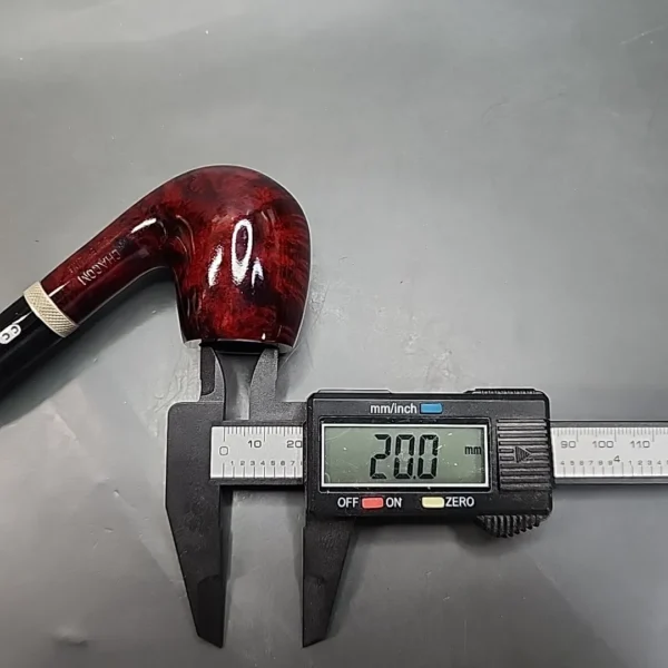 Chacom Silver Line 42, Smooth Bent Billiard Estate Briar Pipe, Unsmoked - Image 11