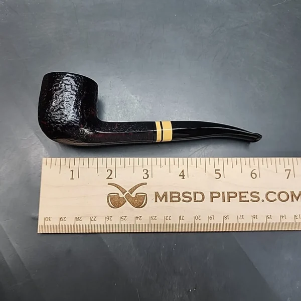 Chacom Hexagone 124 Sandblasted Bent Billiard Estate Briar Pipe, Unsmoked [SOLD OUT] - Image 11