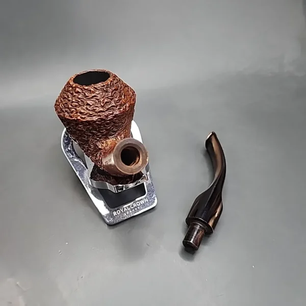 Prince of Wales Rusticated Bent Rhodesian Estate Briar Pipe, Unsmoked [SOLD OUT] - Image 11