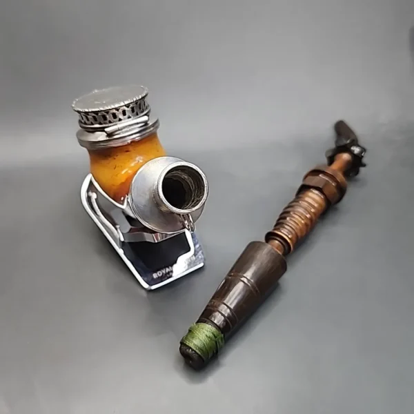 Antique Silver Mounted Block Meerschaum Kalmasch Pipe [SOLD OUT] - Image 12