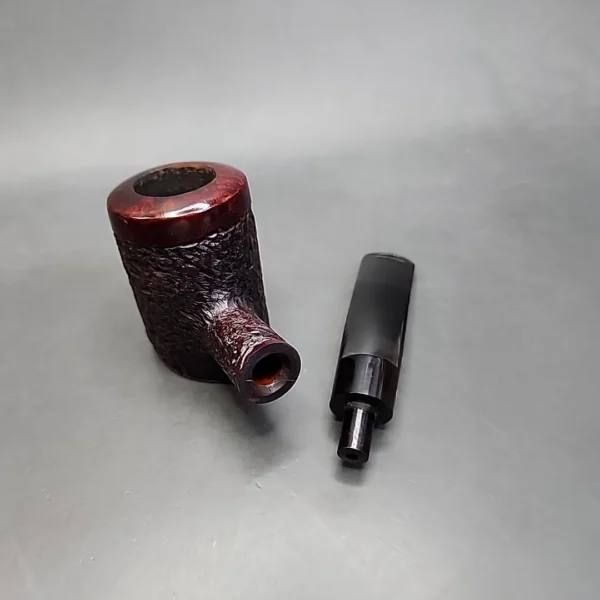 Julius Vesz Hand Cut Grade Rusticated Poker Estate Briar Pipe - Image 12