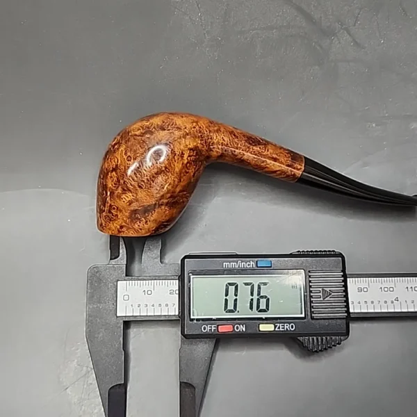 Tsuge Ikebana (Fukuda) Unsmoked Golden Contrast Polonius Estate Briar Pipe - Image 12
