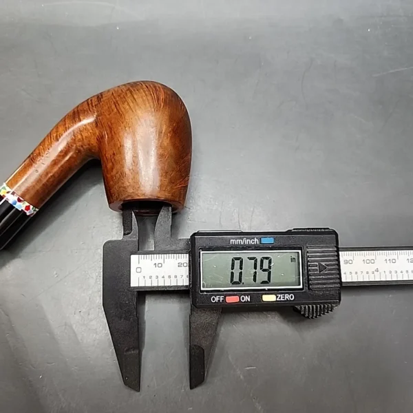 Gigi Giant 712 Smooth Bent Billiard Estate Briar Pipe, Unsmoked, 9mm [SOLD OUT] - Image 12